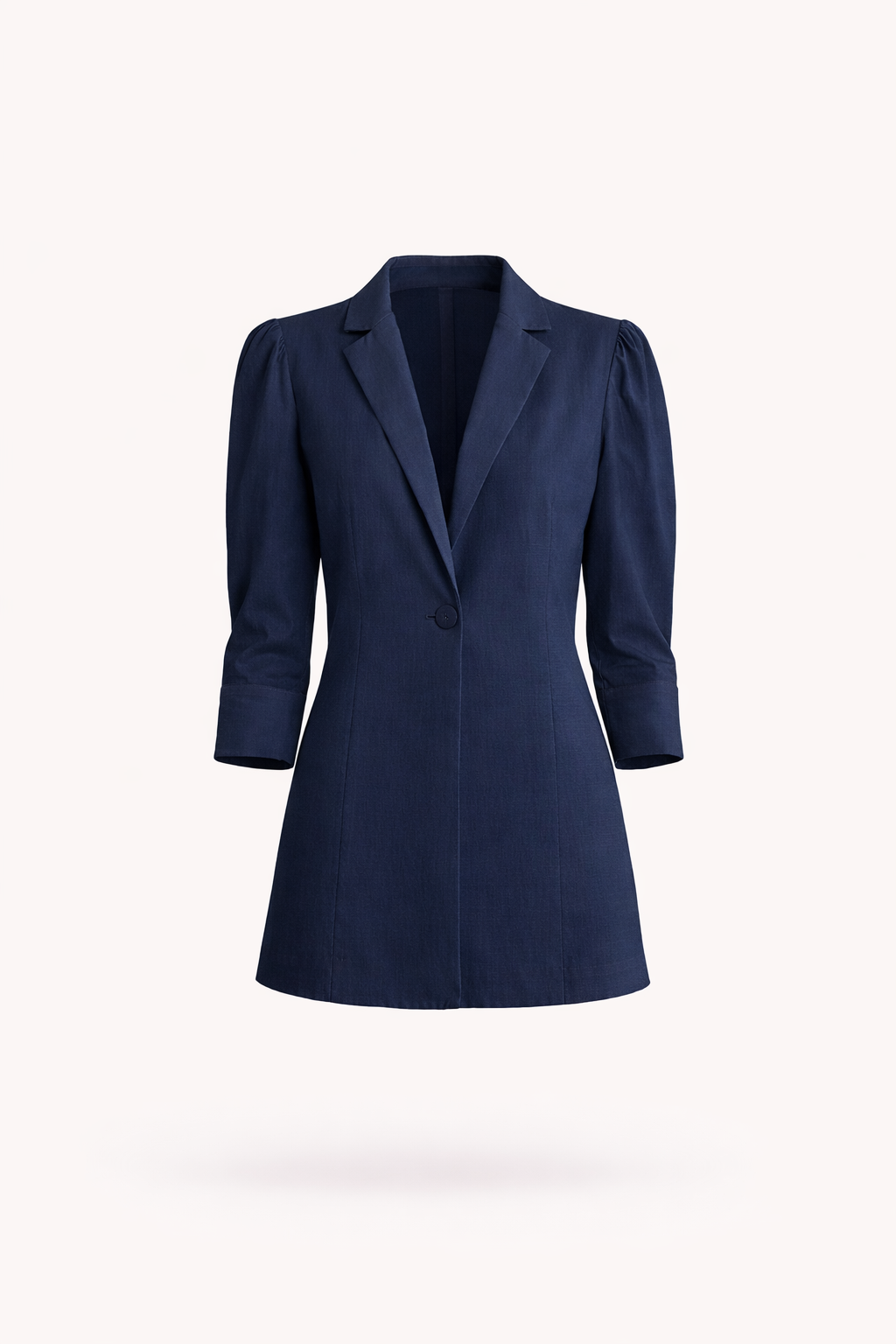 Blazer Linho Alva Marinho