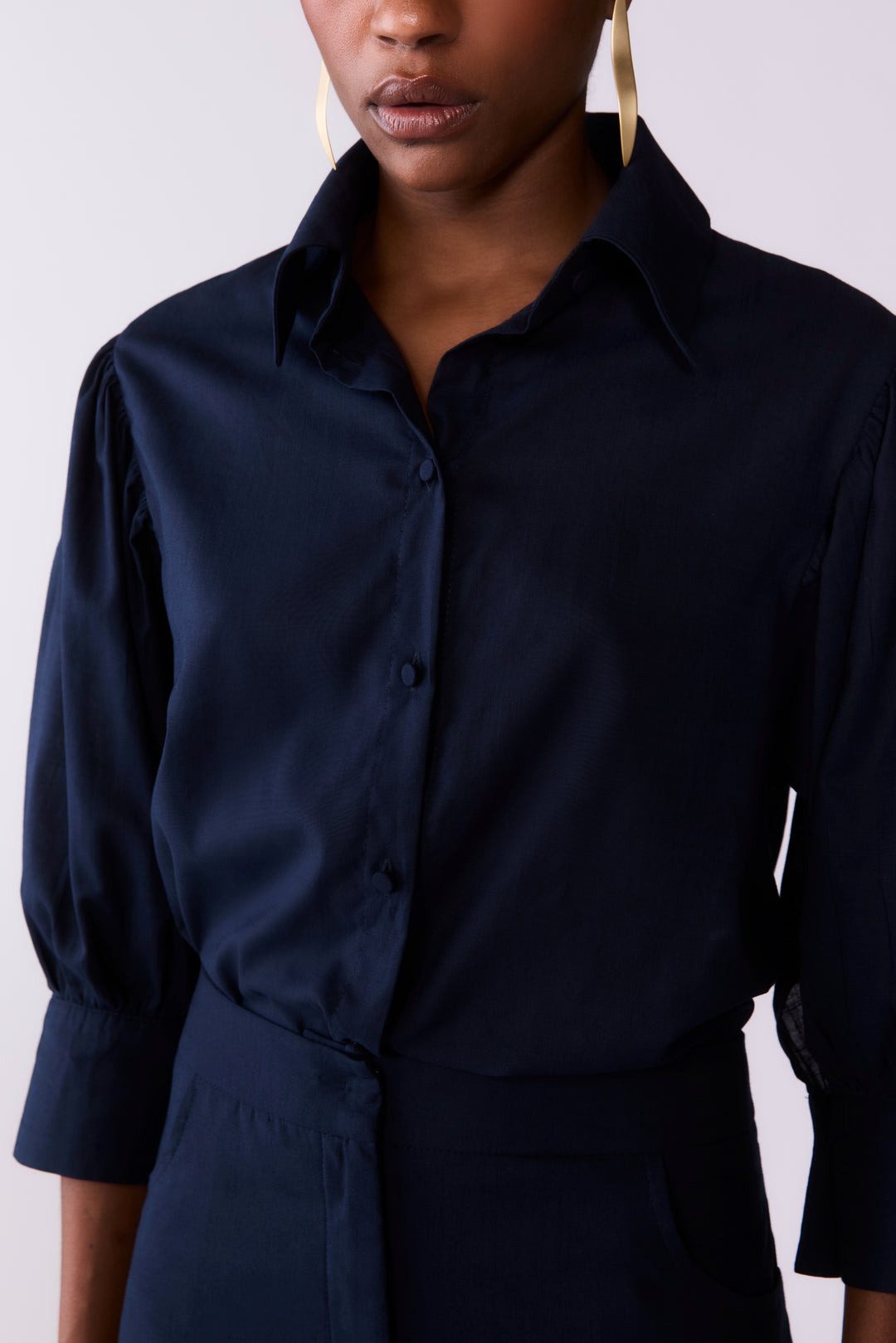 Camisa Tricoline Riviera Marinho