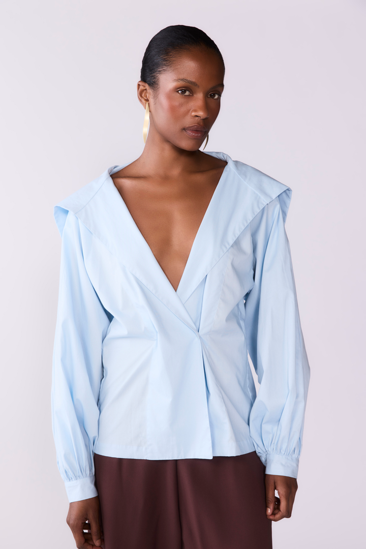 Camisa Jaspe Azul-Claro